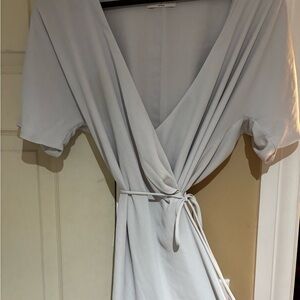 Babaton Soft Gray wrap dress